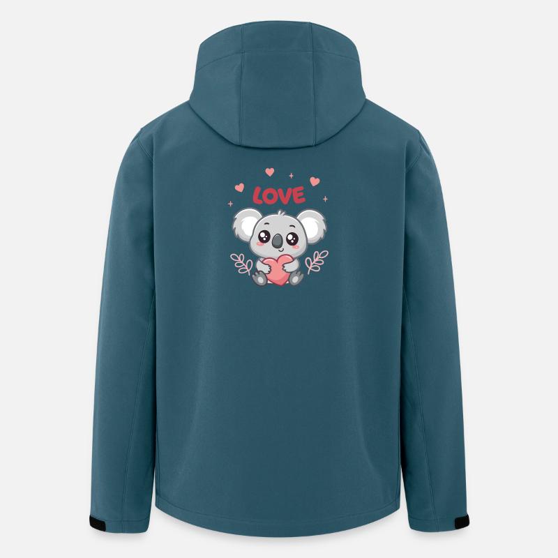 Koalaherz Liebe süß - Recycelte Männer Softshell-Jacke von Stanley/Stella - Dunkles Petrol