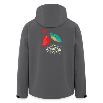 birds in love - Men’s Recycled Softshell Jacket by Stanley/Stella - stargazer - Back - AI Model Male 185 light (185cm)