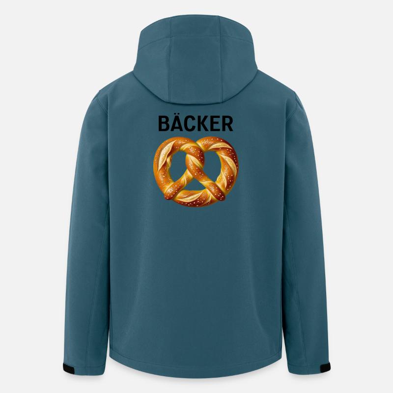 Bäcker Kostüm Brezel Beruf Karneval Bäckerei - Recycelte Männer Softshell-Jacke von Stanley/Stella - Dunkles Petrol
