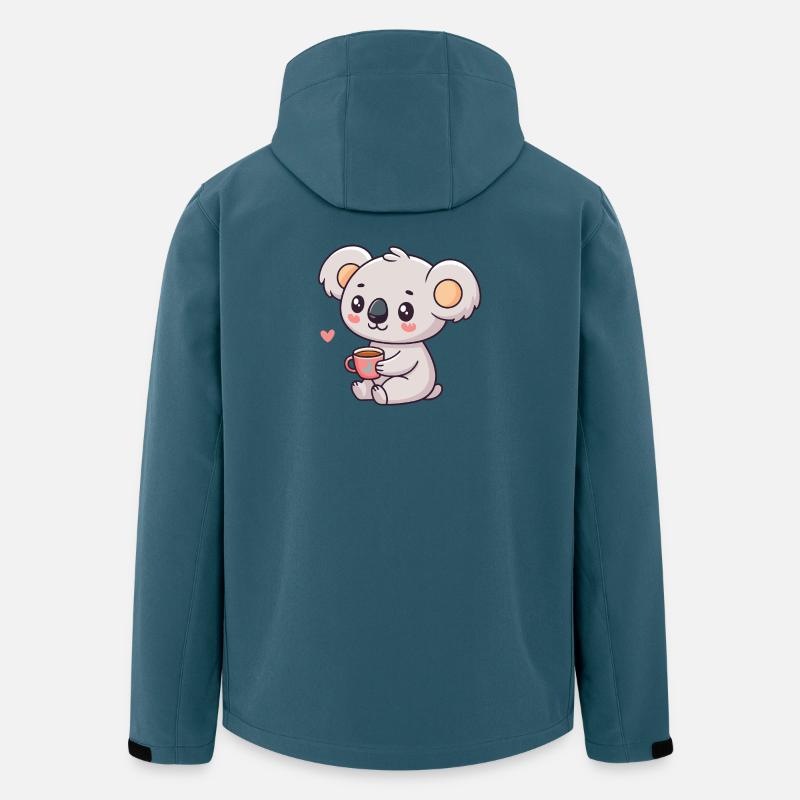 Koala-Süßtee - Recycelte Männer Softshell-Jacke von Stanley/Stella - Dunkles Petrol