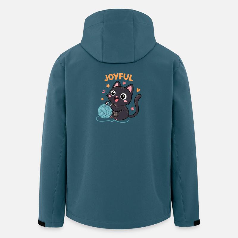 Freudiges Kätzchen und Pelota - Recycelte Männer Softshell-Jacke von Stanley/Stella - Dunkles Petrol