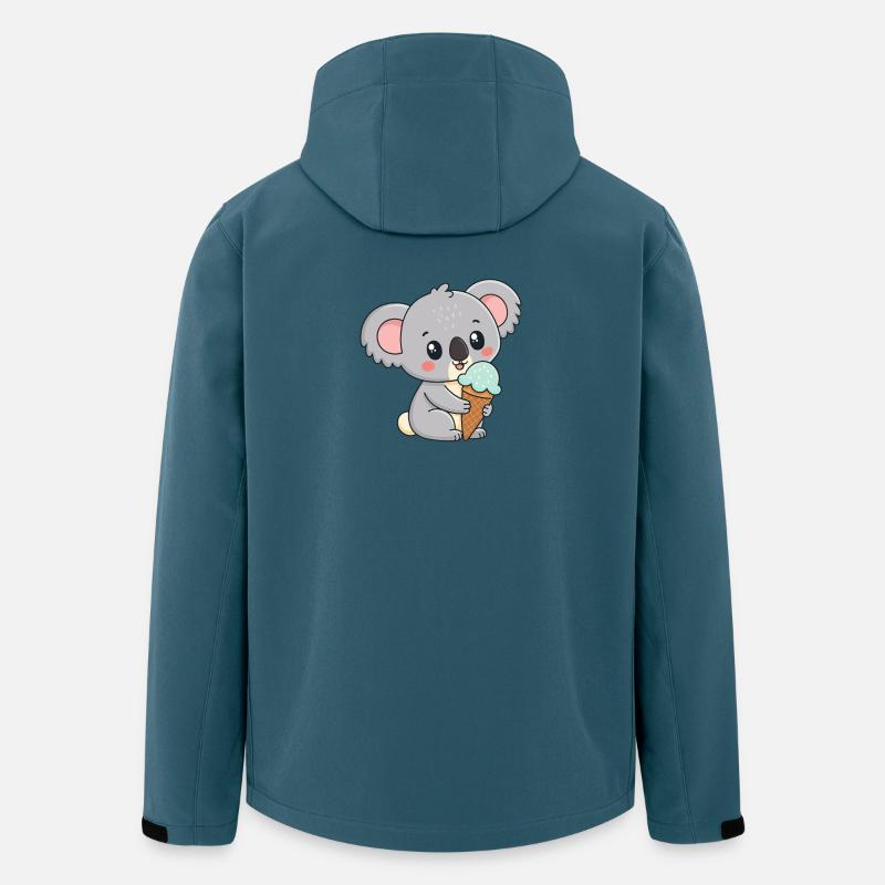 Gourmet-Koala-Eis - Recycelte Männer Softshell-Jacke von Stanley/Stella - Dunkles Petrol