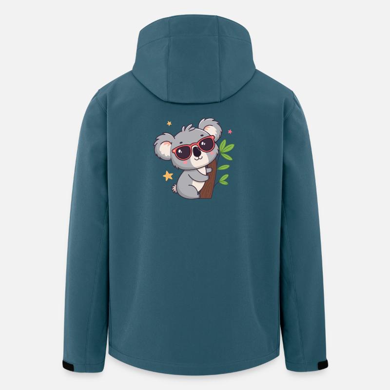 Koala-Chic Sonnenrote Brille - Recycelte Männer Softshell-Jacke von Stanley/Stella - Dunkles Petrol