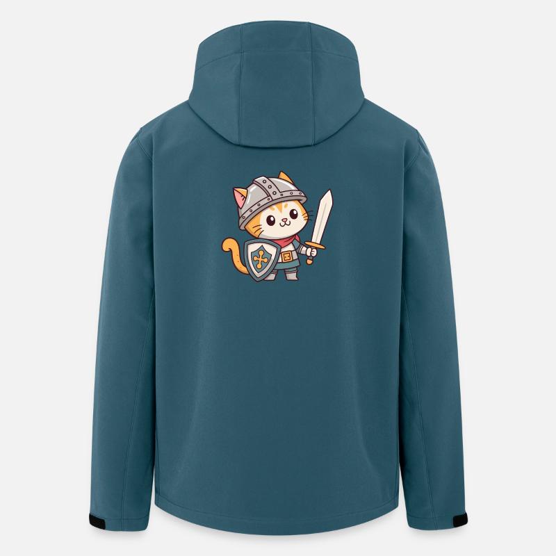 Ritterkatze in Rüstung - Recycelte Männer Softshell-Jacke von Stanley/Stella - Dunkles Petrol