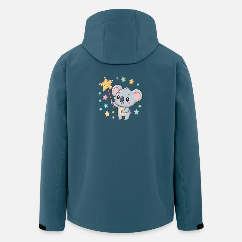 Koala-Magiestern - Recycelte Männer Softshell-Jacke von Stanley/Stella - Dunkles Petrol