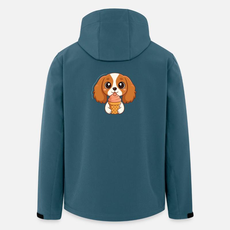 Süßer Eiscreme-Welpe - Recycelte Männer Softshell-Jacke von Stanley/Stella - Dunkles Petrol