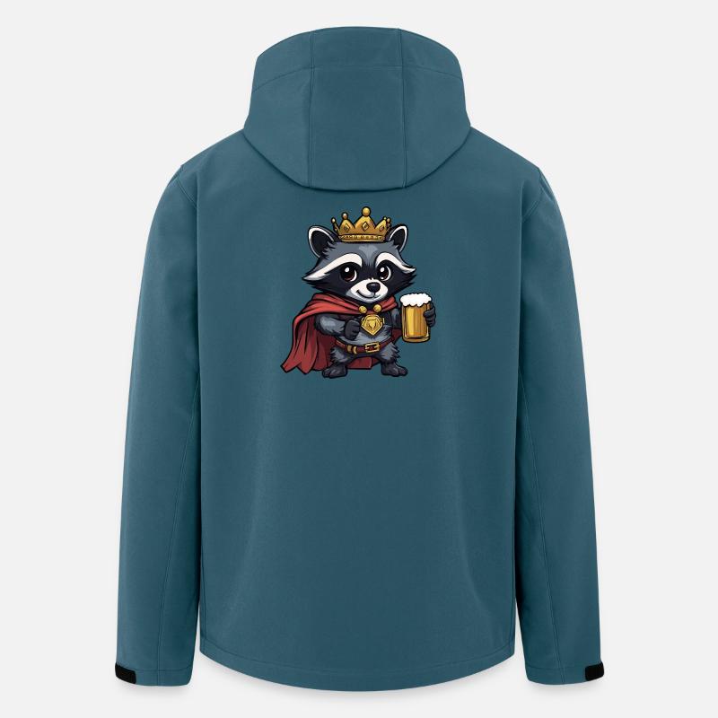 Waschbär Bier König - Recycelte Männer Softshell-Jacke von Stanley/Stella - Dunkles Petrol
