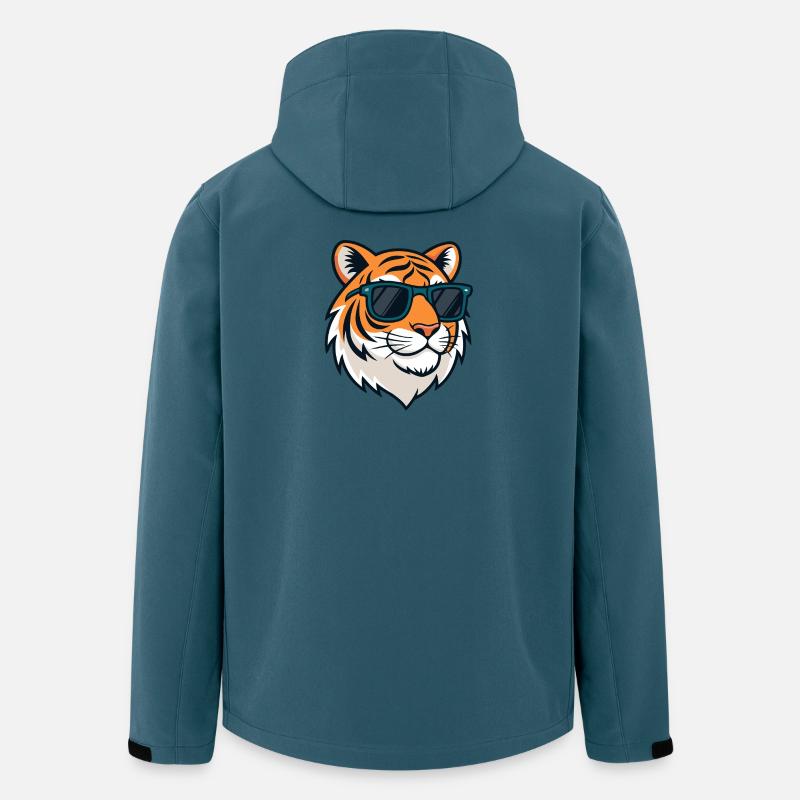 Tiger-Chic-Sonnenbrille - Recycelte Männer Softshell-Jacke von Stanley/Stella - Dunkles Petrol