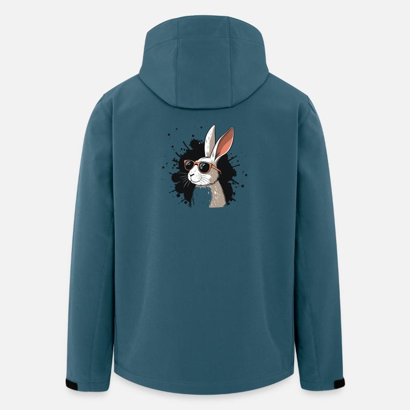 Cool Bunny Glasses on Black - Recycelte Männer Softshell-Jacke von Stanley/Stella - Dunkles Petrol