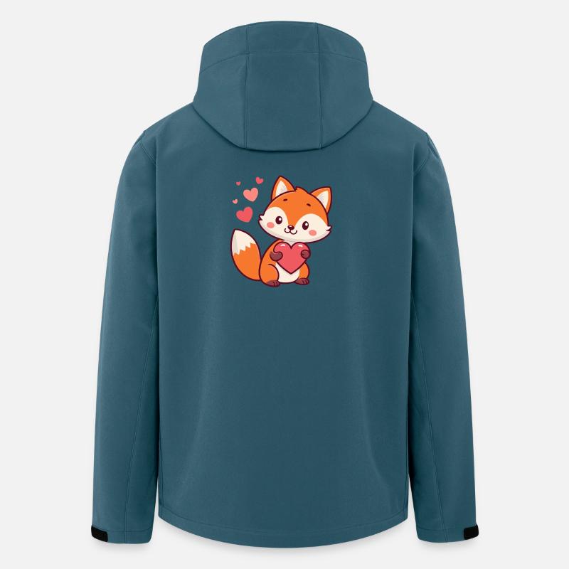 Fuchsherz Kawaii - Recycelte Männer Softshell-Jacke von Stanley/Stella - Dunkles Petrol