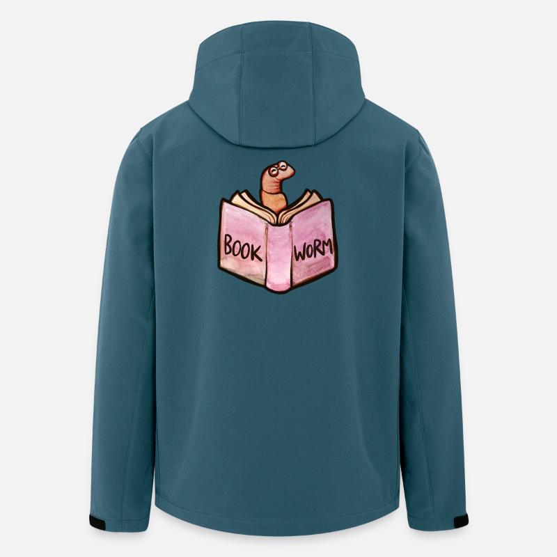 Bookworm Reader: Pink Open Book - Recycelte Männer Softshell-Jacke von Stanley/Stella - Dunkles Petrol