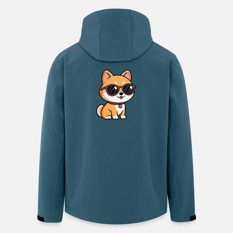 Orange Welpen-Sonnenbrille - Recycelte Männer Softshell-Jacke von Stanley/Stella - Dunkles Petrol