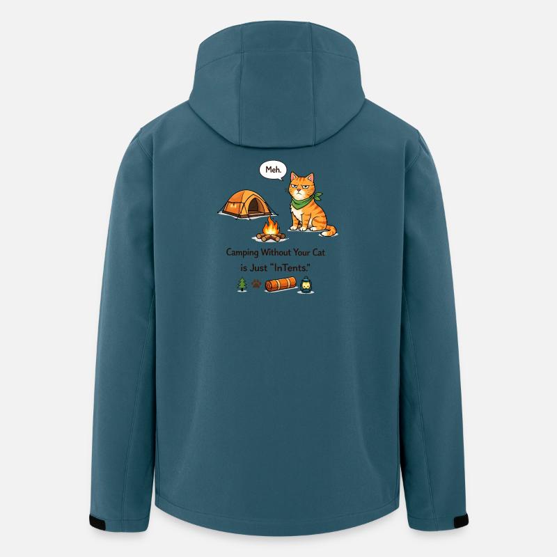 Tentbound Cat Campfire Meme - Men’s Recycled Softshell Jacket by Stanley/Stella - stargazer