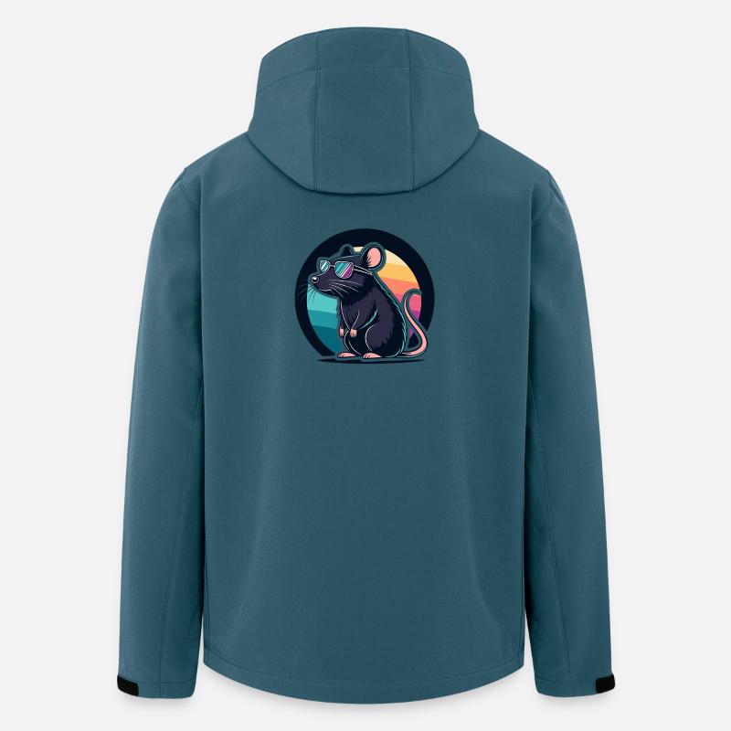 Retro Rainbow Bedtime Chic Mouse - Men’s Recycled Softshell Jacket by Stanley/Stella - stargazer