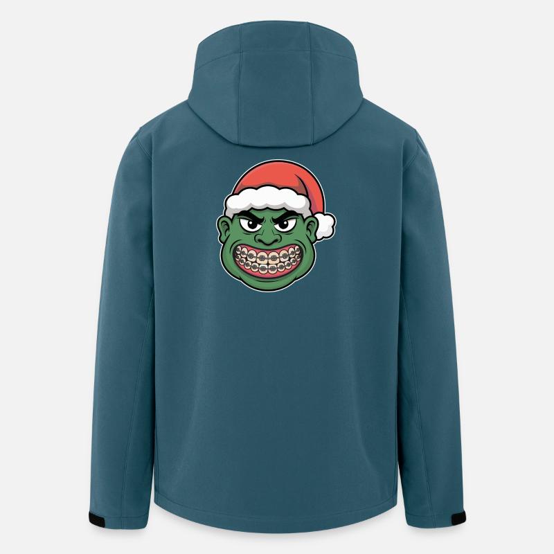 Green Santa Braces Grin - Men’s Recycled Softshell Jacket by Stanley/Stella - stargazer