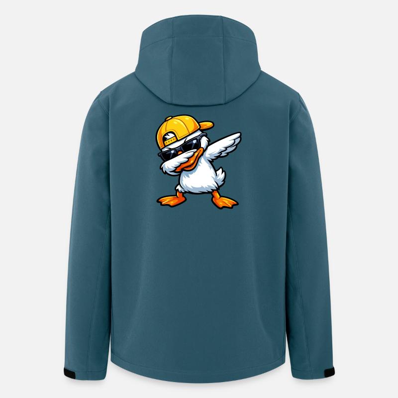 Dabbing Duck - Recycelte Männer Softshell-Jacke von Stanley/Stella - Dunkles Petrol