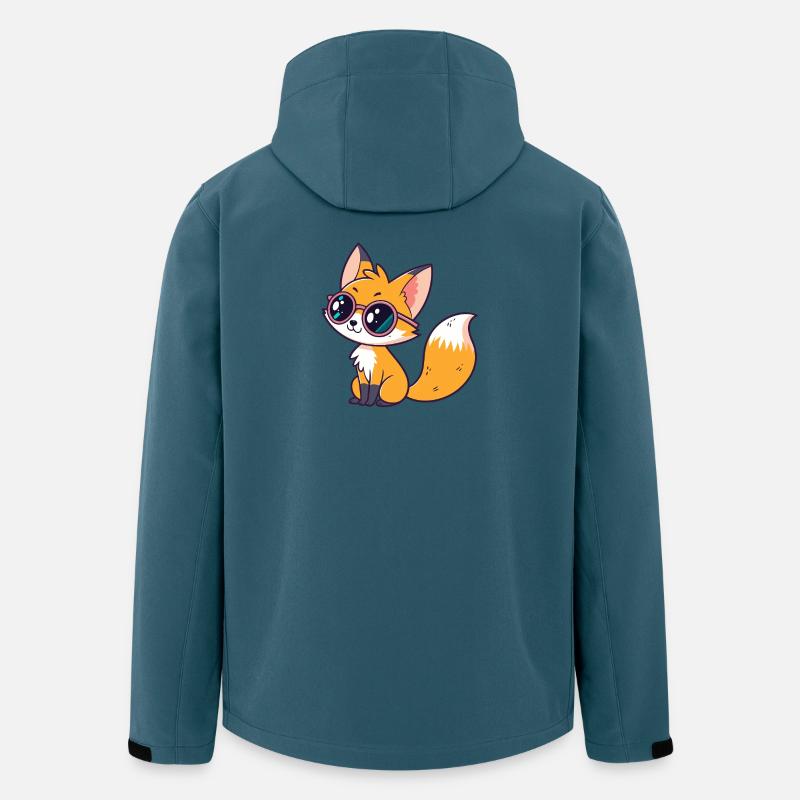 Fox Cub Glam Coole Brille - Recycelte Männer Softshell-Jacke von Stanley/Stella - Dunkles Petrol