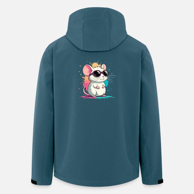 Mouse Chic Neonbrillen - Recycelte Männer Softshell-Jacke von Stanley/Stella - Dunkles Petrol