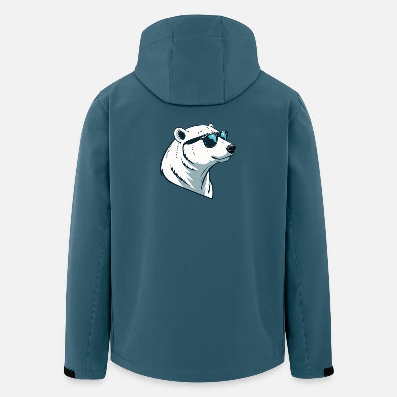 Polar bear in glasses - Men’s Recycled Softshell Jacket by Stanley/Stella - stargazer