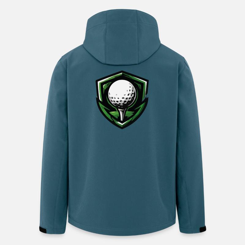 Shield Golf Ball Emblem - Men’s Recycled Softshell Jacket by Stanley/Stella - stargazer
