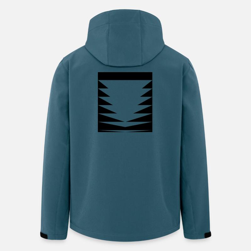 Dreiecks-Musterdesign - Recycelte Männer Softshell-Jacke von Stanley/Stella - Dunkles Petrol