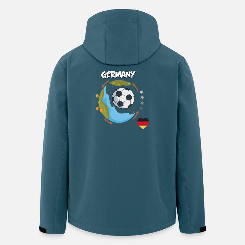  Fußball Deutschland - Recycelte Männer Softshell-Jacke von Stanley/Stella - Dunkles Petrol
