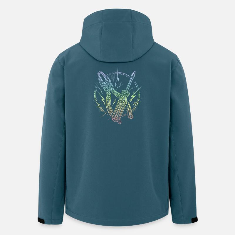 Elektriker - Recycelte Männer Softshell-Jacke von Stanley/Stella - Dunkles Petrol