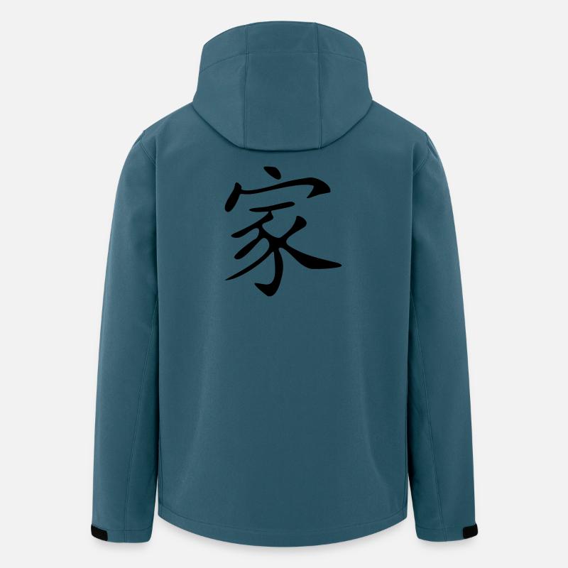 Familie-Kanji - Recycelte Männer Softshell-Jacke von Stanley/Stella - Dunkles Petrol