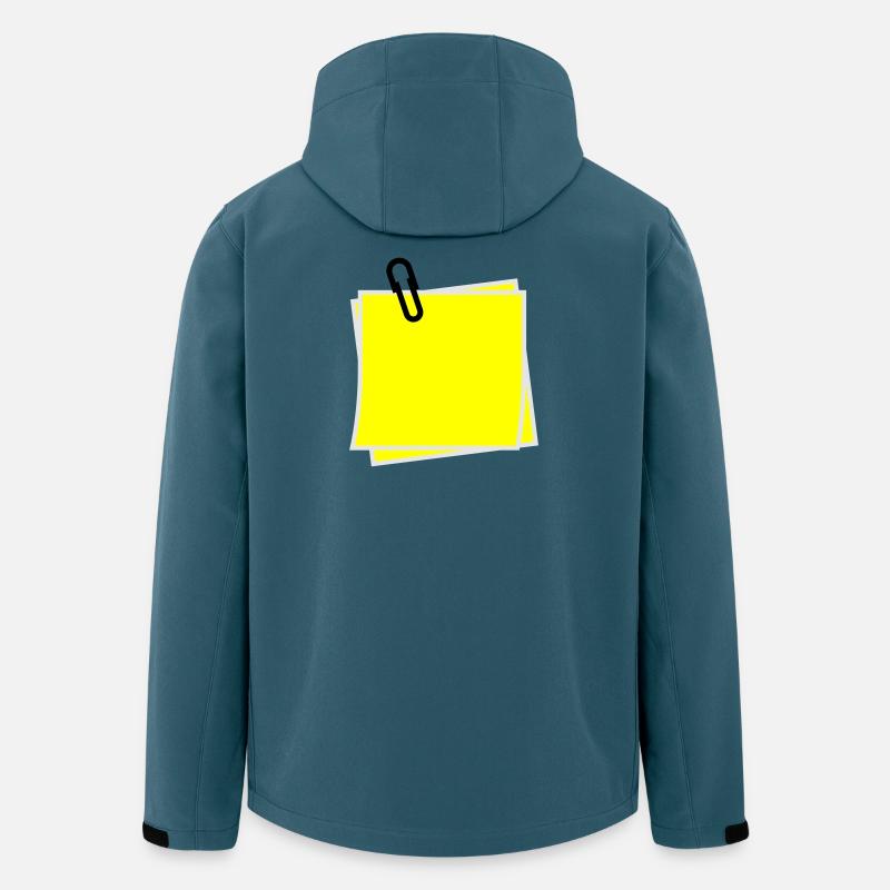 Postit | Zettel | gelber Zettel | Sticker | - Veste softshell homme en polyester recyclé Stanley/Stella - bleu pétrole foncé