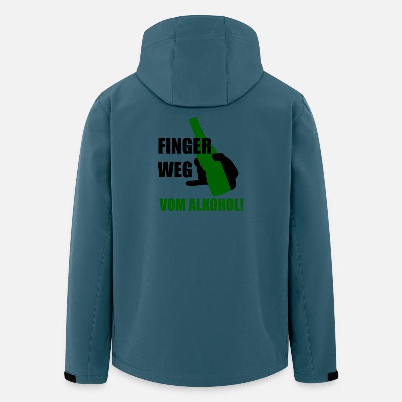 Finger weg vom Alkohol - Recycelte Männer Softshell-Jacke von Stanley/Stella - Dunkles Petrol