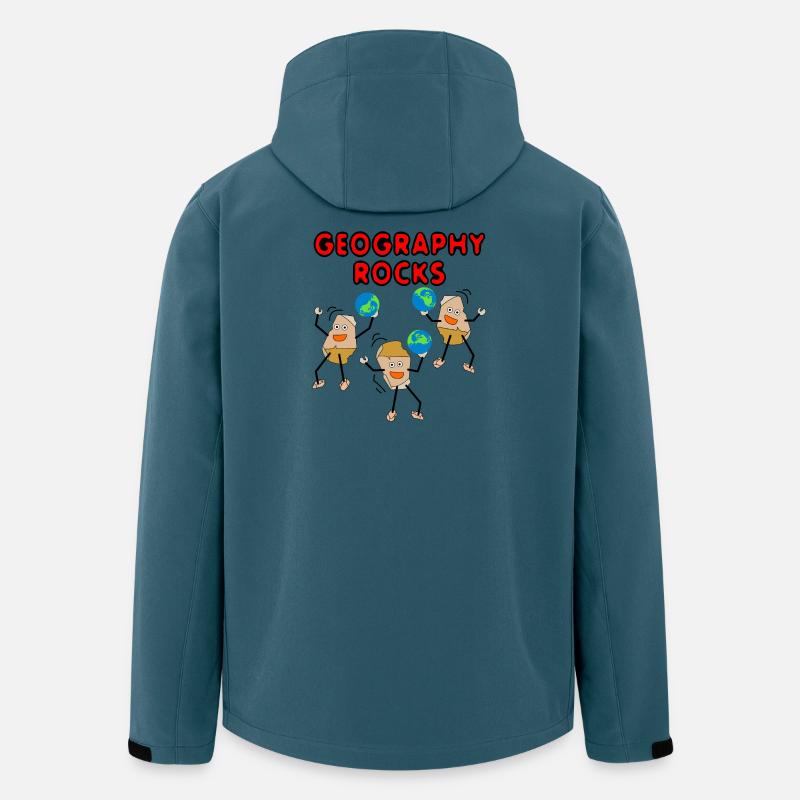 Geography Rocks - Recycelte Männer Softshell-Jacke von Stanley/Stella - Dunkles Petrol