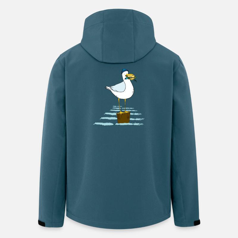 Möwe - Recycelte Männer Softshell-Jacke von Stanley/Stella - Dunkles Petrol