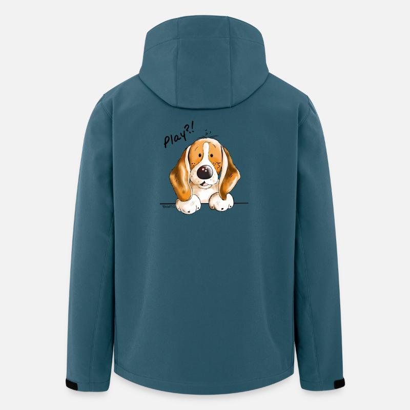 Süßer Beagle - Hund - Hunde - Dog - Comic - Recycelte Männer Softshell-Jacke von Stanley/Stella - Dunkles Petrol