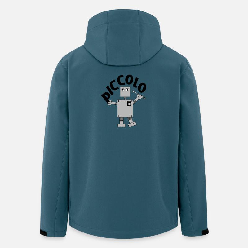 Piccolo Robotertext - Recycelte Männer Softshell-Jacke von Stanley/Stella - Dunkles Petrol