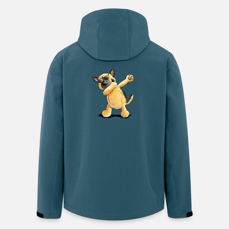 Dab Dance Deutscher Schäferhund - Recycelte Männer Softshell-Jacke von Stanley/Stella - Dunkles Petrol
