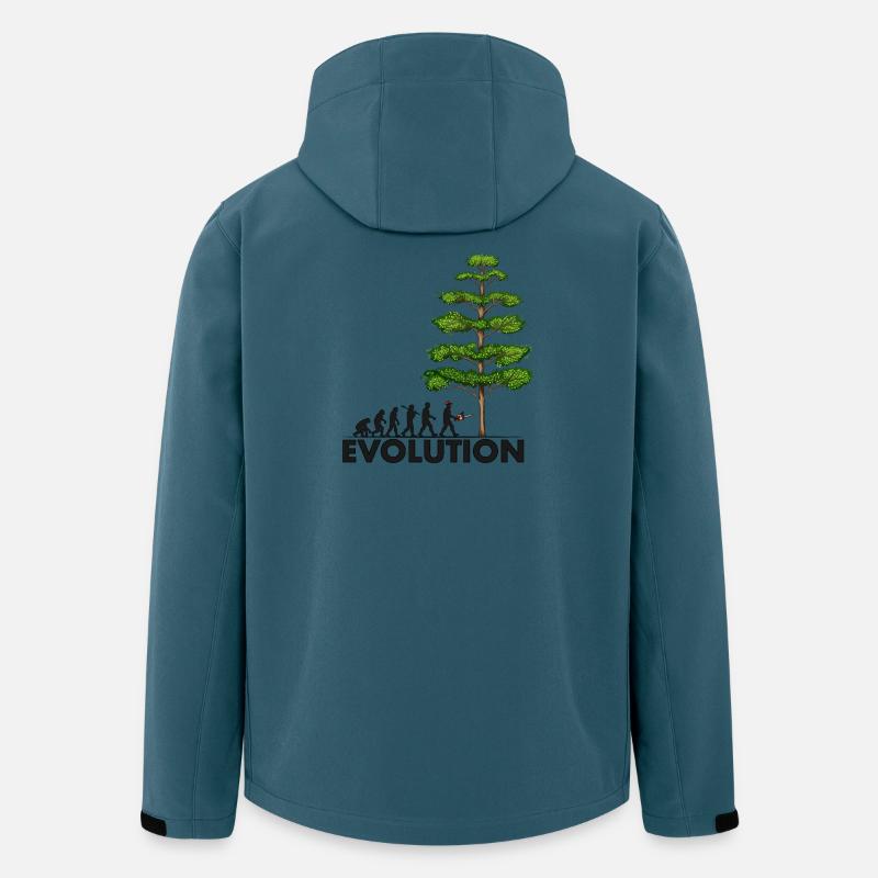 Chainsaw Evolution Gray Big Tree - Men’s Recycled Softshell Jacket by Stanley/Stella - stargazer