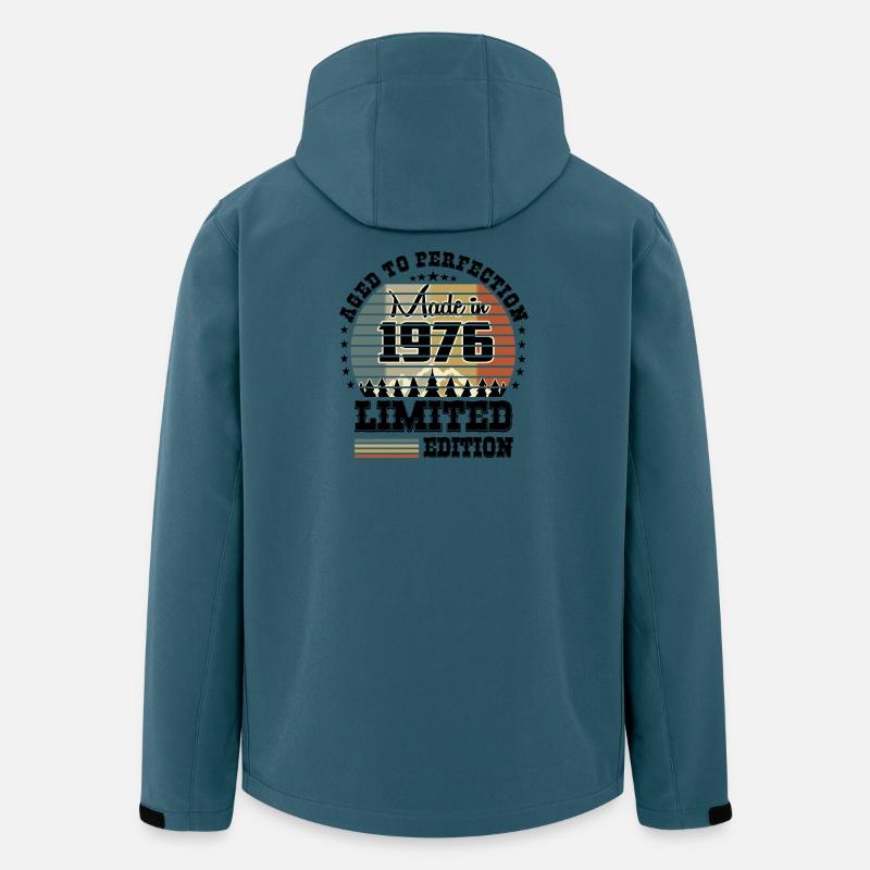 1976 Limited Edition - Recycelte Männer Softshell-Jacke von Stanley/Stella - Dunkles Petrol