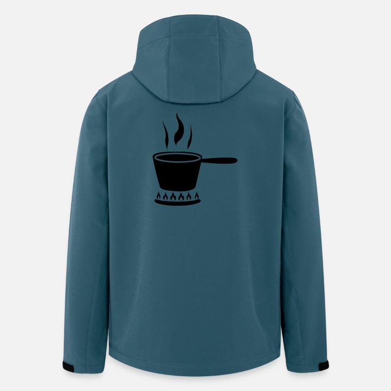 Bac à lait à gaz - Veste softshell homme en polyester recyclé Stanley/Stella - bleu pétrole foncé