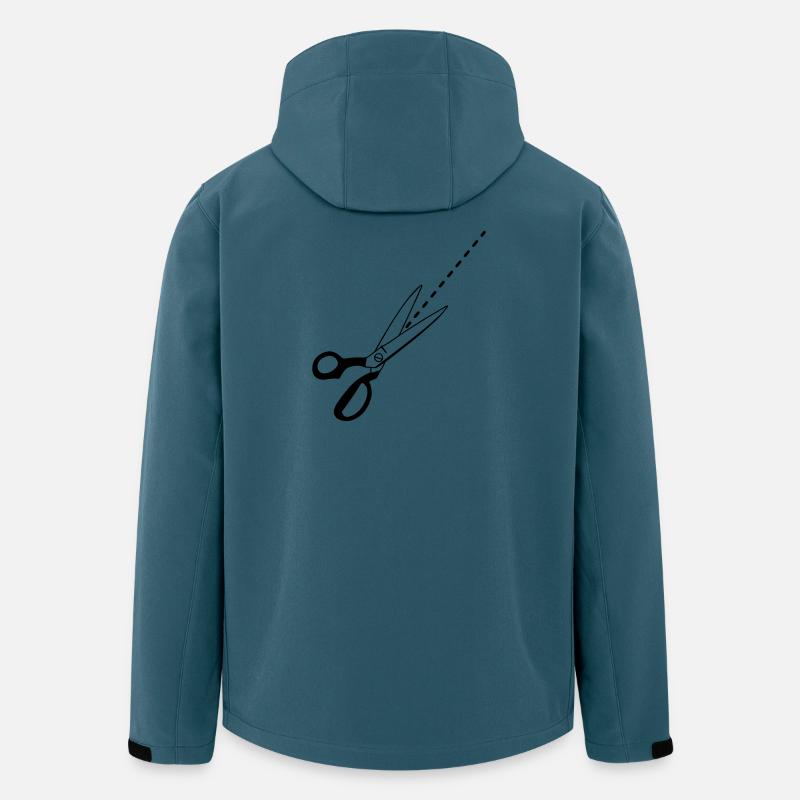Schnitt-Logo-Schneider - Recycelte Männer Softshell-Jacke von Stanley/Stella - Dunkles Petrol
