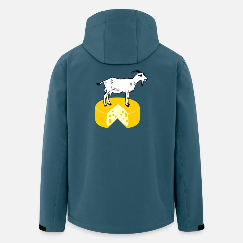 Blanc de chèvre sur fromage - Veste softshell homme en polyester recyclé Stanley/Stella - bleu pétrole foncé