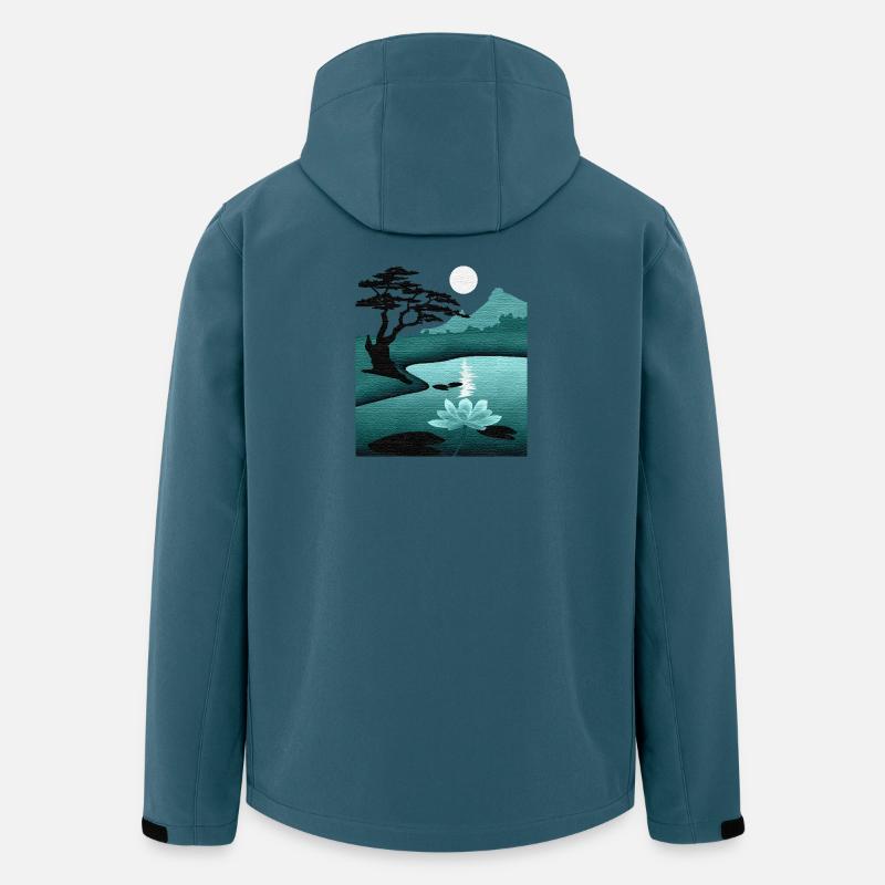 Mondlandschaft by Night with Structure - Recycelte Männer Softshell-Jacke von Stanley/Stella - Dunkles Petrol