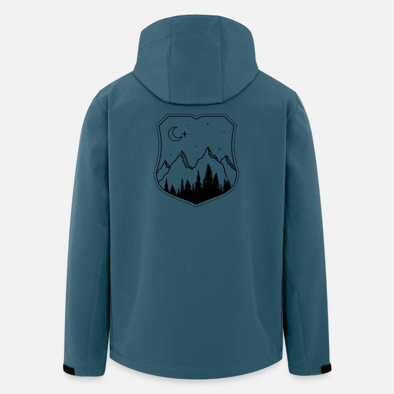 Wilde Berge - Recycelte Männer Softshell-Jacke von Stanley/Stella - Dunkles Petrol