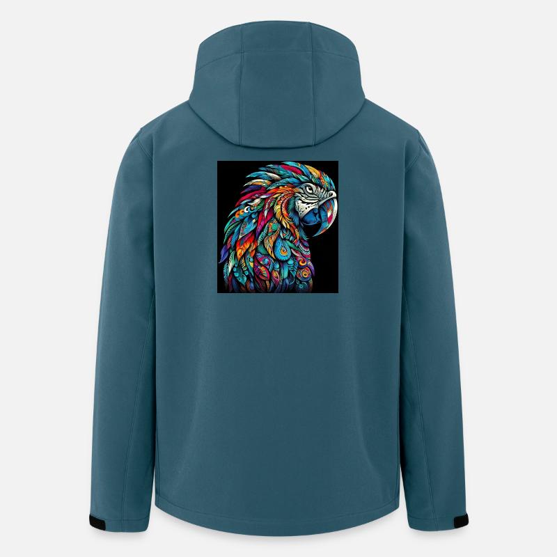Papagei - Recycelte Männer Softshell-Jacke von Stanley/Stella - Dunkles Petrol