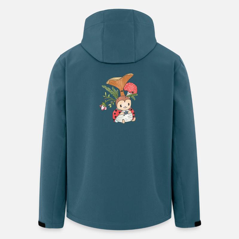 Marienkäfer unterm Pilz - Recycelte Männer Softshell-Jacke von Stanley/Stella - Dunkles Petrol