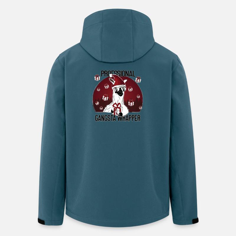 Gangsta Lama – Professional Gift Wrapper - Recycelte Männer Softshell-Jacke von Stanley/Stella - Dunkles Petrol