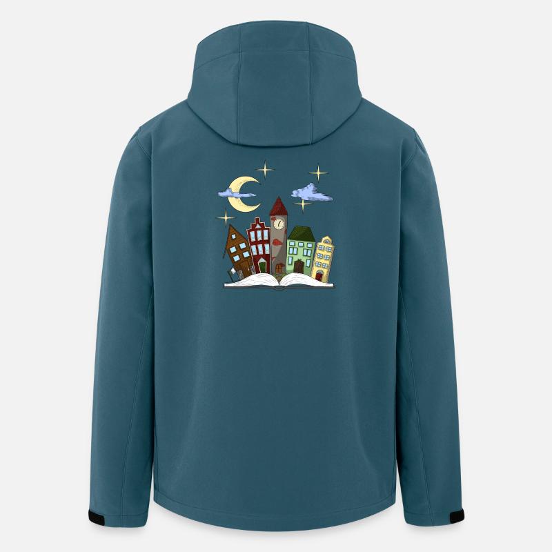 Märchenhafte Stadt der Nächte - Recycelte Männer Softshell-Jacke von Stanley/Stella - Dunkles Petrol