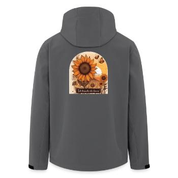 Sonnenschein für die Seele - Recycelte Männer Softshell-Jacke von Stanley/Stella - Anthrazit - Hinten - AI Model Male 185 light (185cm)