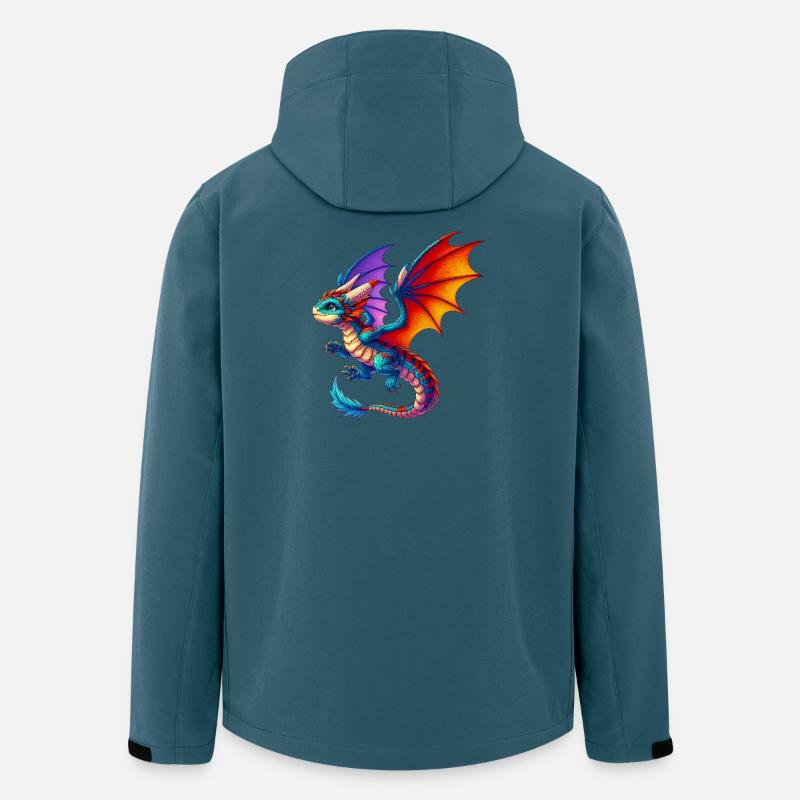 Drache - Recycelte Männer Softshell-Jacke von Stanley/Stella - Dunkles Petrol