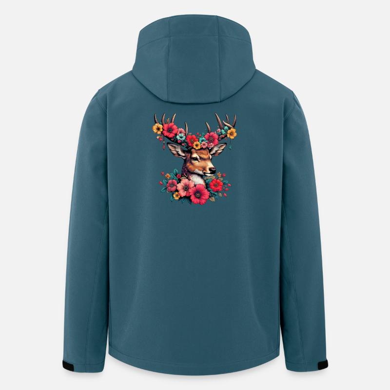 Hirsch - Recycelte Männer Softshell-Jacke von Stanley/Stella - Dunkles Petrol