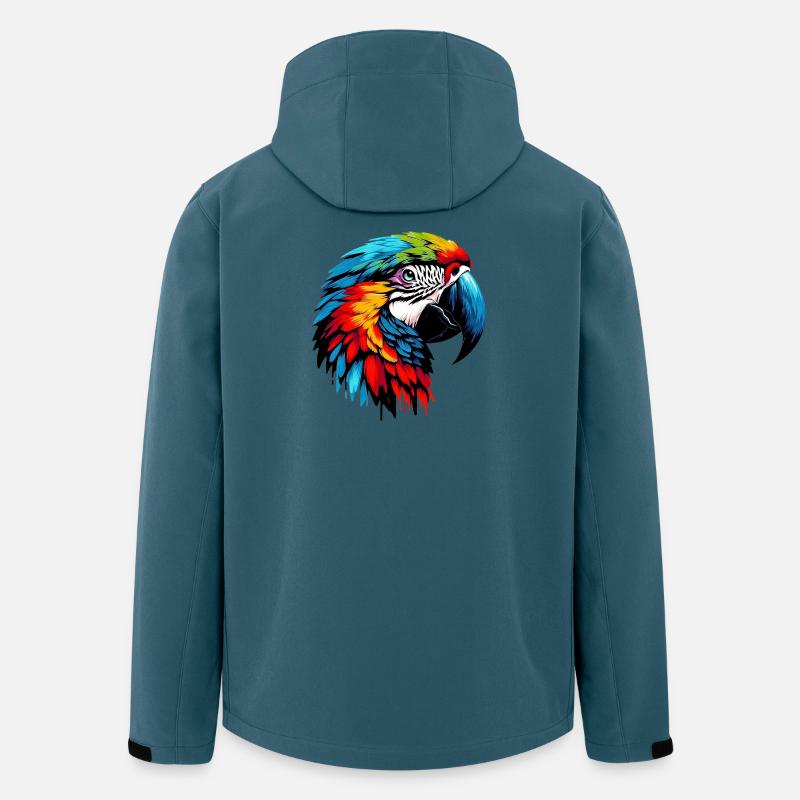 Papagei - Recycelte Männer Softshell-Jacke von Stanley/Stella - Dunkles Petrol